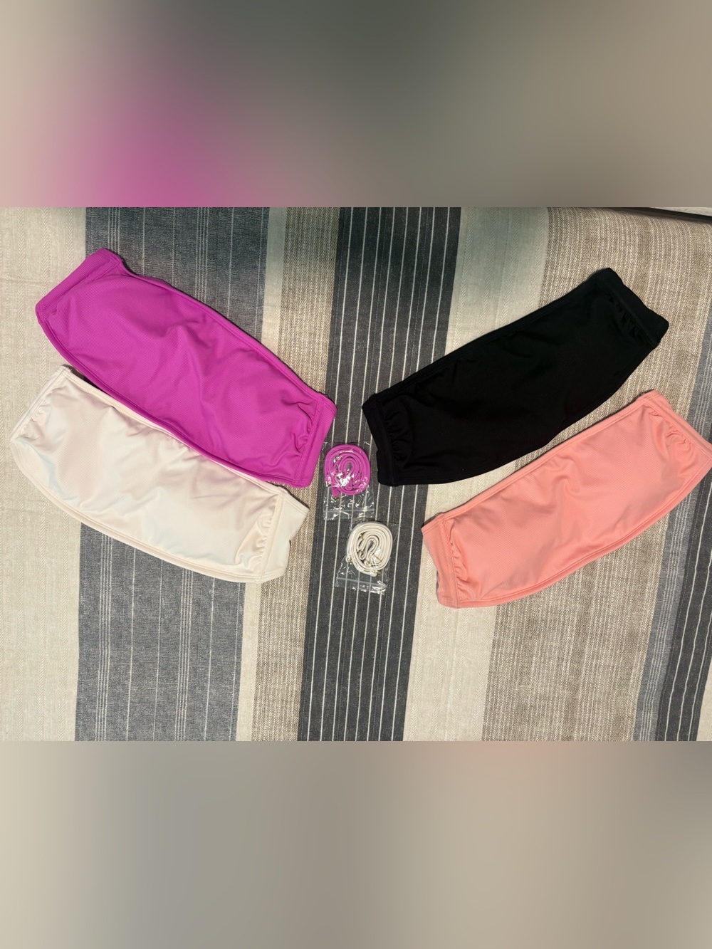 Set of 4 Bandeau Bikini Tops